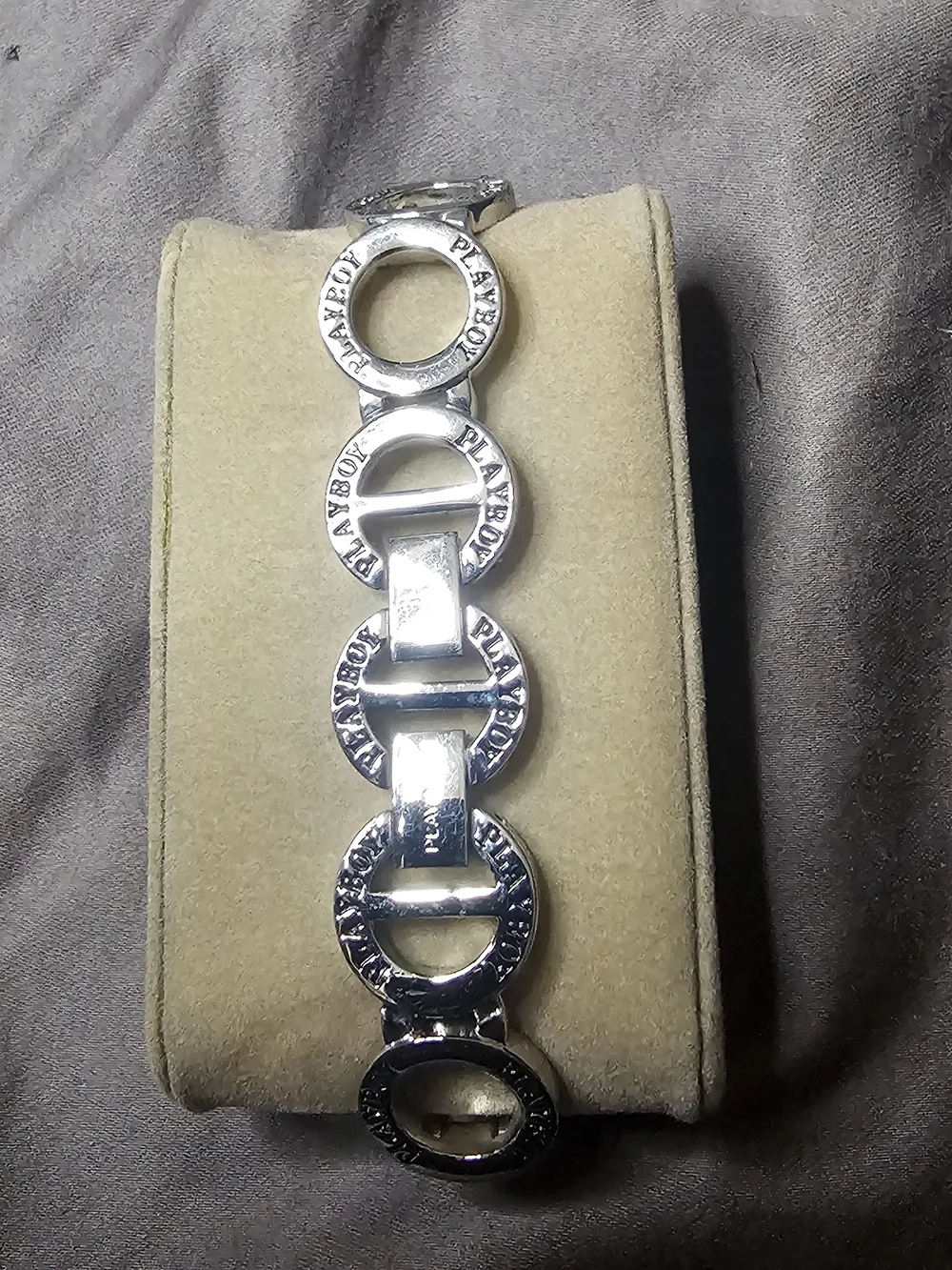 Playboy Silver Bunny Logo Bracelet Watch - Silver Vintage Y2K
